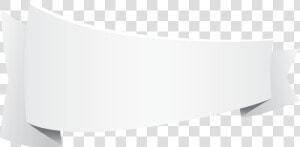 White Right Bend Ribbon Banner With Fold Wedge End   White Banner  HD Png Download