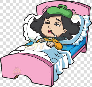 Sick Person Cartoon Of Clipart Free Best Transparent   Sick Girl Clipart  HD Png Download