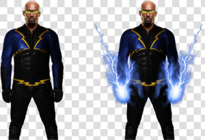 Black Lightning Transparent Background By Camo Flauge   Black Lightning Cw Costume  HD Png Download