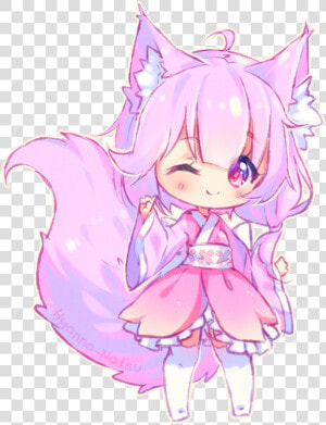  freetoedit  cute  kawaii  girl  anime  manga  chibi   Fox Chibi Girl Drawing  HD Png Download