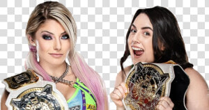 Alexa Bliss And Nikki Cross Wwe Women  39 s Tag Team Champions  HD Png Download