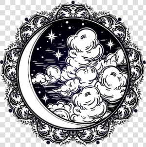  crescent  moon  pagan   Drawing Ideas Night Sky  HD Png Download