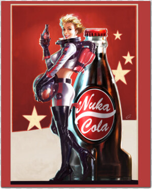 Fallout 4 Stone Slab Nuka Cola Portrait   Nuka Cola Zap That Thirst  HD Png Download