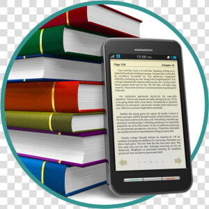 Smartphone And Books   Traditional Books Or Ebooks Difference Between  HD Png Download