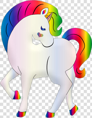 Rainbow Unicorn  Unicorn  Heart  Rainbow  Colorful   Kawaii Arcoiris Unicornio Dibujo  HD Png Download