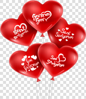 Gebze Balon Baskili Kalpli Balon Sevgiliye Ozel Balon   Heart  HD Png Download