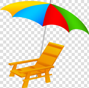 Beach Umbrella And Chair Png Clip Art   Transparent Background Beach Umbrella Clipart  Png Download