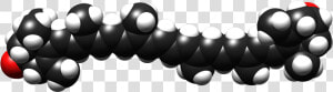 Meso zeaxanthin Space Filling Diagram   Meso Zeaxanthin Molecule  HD Png Download