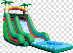 Tropical Splash Water Slide 18 Tall 30l 225   Cool Water Slides For Backyards  HD Png Download