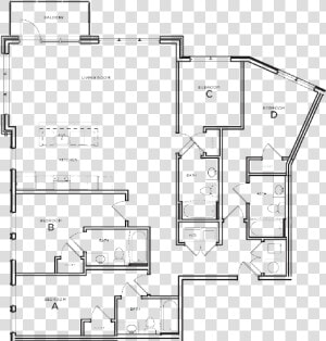 Downing D4 Rendering   Floor Plan  HD Png Download