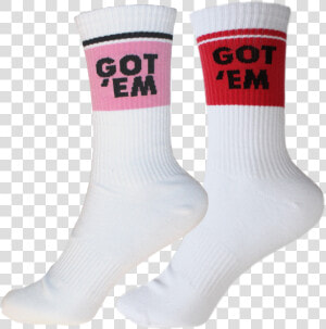 Image Of Pack Got Em Red pink Sock   Hockey Sock  HD Png Download