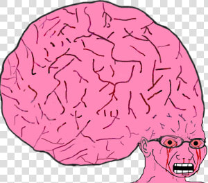 Pink Big Brain Wojak  HD Png Download