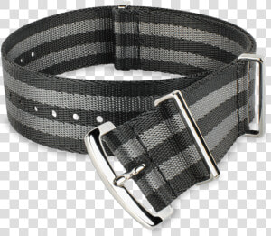 Black Gray Striped Nato style Watch Strap   Belt  HD Png Download