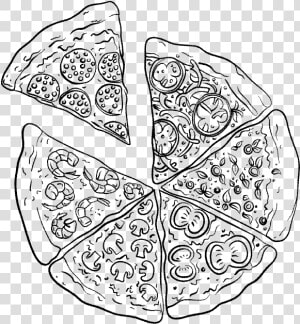 Slice m   Pizza Preto E Branco Png  Transparent Png