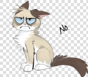 Grumpy Cat By On   Grumpy Cat   Cat  HD Png Download