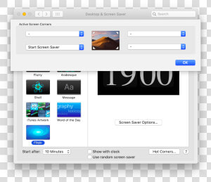 Set Hot Corners   Screensaver  HD Png Download