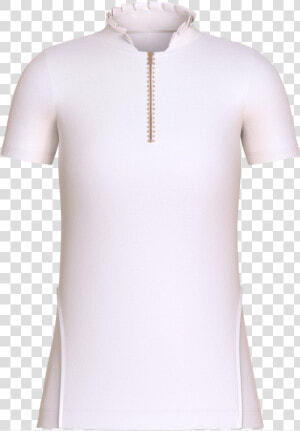 Ruffle Collar Golf Shirt   Polo Shirt  HD Png Download