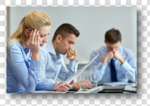 Stressed Business People Stressed Over Satisfaction   Sad People In Office  HD Png Download