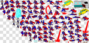 Mugen Superman Sprite Sheet  HD Png Download