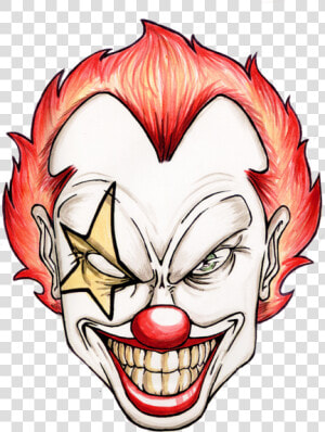 Scary Clowns On Behance   Scary Killer Clown Drawings  HD Png Download