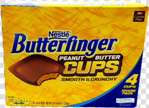 Nestle Butterfinger 4 Cup 3oz 85g Box Of 18 B   Butterfinger Candy Bar  HD Png Download