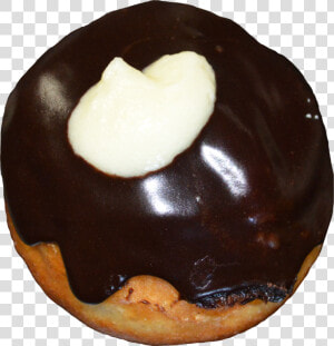 Dsc   Chocolate Donut With White Cream Filling  HD Png Download