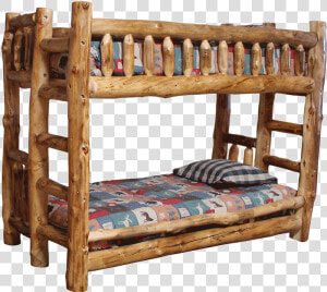 Aspen Log Bunk Bed   Log Bunk Beds Twin Over Twin  HD Png Download