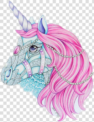  unicorn  unicorns  unicornio  pink  rainbow  animal   Illustration  HD Png Download