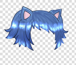  blue  hair  gacha  gachalife  gachalifeedit  cat  gachaverse   Gacha Life Edit Hair  HD Png Download