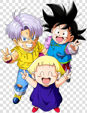 Goten Trunks And Marron Dokkan  HD Png Download