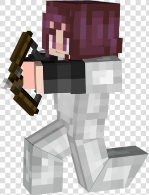 Minecraft Pvp Bow   Minecraft Person Holding A Bow  HD Png Download