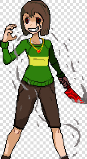 Transparent Undertale Chara Png   Chara Pixel Art Grid  Png Download