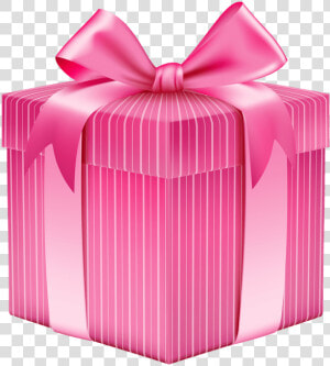 Striped Gift Box Png   Pink Gift Box Png  Transparent Png