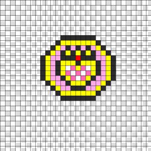 Sailor Mini Moon Brooch Perler Bead Pattern   Bead   Perler Bead Sailor Moon Brooch  HD Png Download