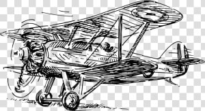 Biplane   Biplane Drawing Transparent  HD Png Download