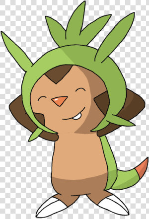 Green Face Plant Facial Expression Flowering Plant   Pokemon Green On Head  HD Png Download