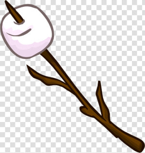 Pink Marshmallow On A Stick Clipart   Camping Marshmallow Clip Art  HD Png Download