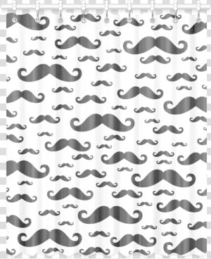 Black Handlebar Mustache   Moustache Pattern Window   Moustache  HD Png Download