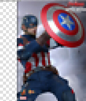 Authentic Rare Captain America Hot Toys Aou Mms281   Captain America Raising Shield  HD Png Download