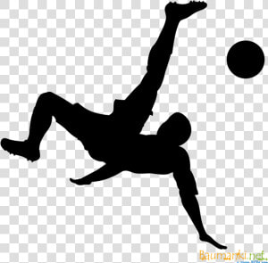 Bicycle Kick Clip Art Silhouette Football   Bicycle Kick Clip Art  HD Png Download