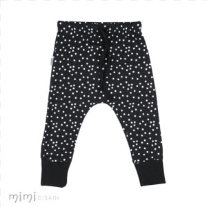 Mimi Cathy Pants Black White Dot   Black Polka Dot Dress With Collar  HD Png Download