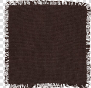 Burlap Chocolate Tablemat Fringed   Scarf  HD Png Download