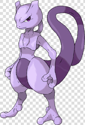 Mewtwo   Ver2   Cartoon  HD Png Download