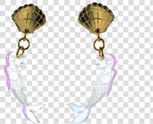 Shell And Mermaid Dangle Earrings   Earrings  HD Png Download