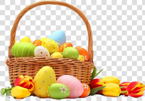 Easter Basket Png Image File   Easter Eggs And Baskets  Transparent Png