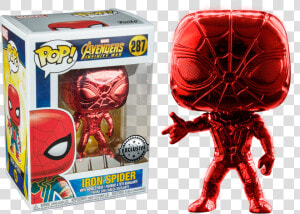 Striphelden Funko Pop Vinyl Flying Iron Man Red Chrome   Spiderman Chrome Funko Pop  HD Png Download