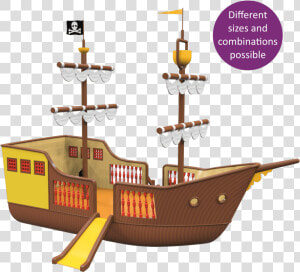 1540 4001 Pirate Ship Classic Button Width  HD Png Download