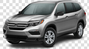 2017 Pilot 2wd Lx Lunar Silver Metallic   Honda Pilot 2017 Silver  HD Png Download