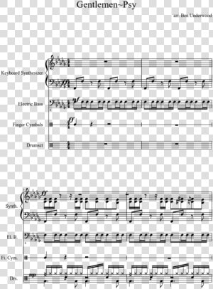 Psy Gentleman Sheet Music  HD Png Download