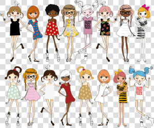 Fashion Clipart Fashion Paris   Girl Fashion Cartoon Png  Transparent Png